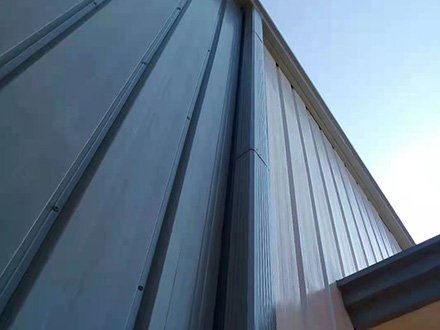 陜西韓城為康辣椒車(chē)間采用津雙達(dá)彩鋼雨水管